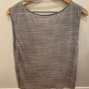 Grey sweatshirt material tank top
